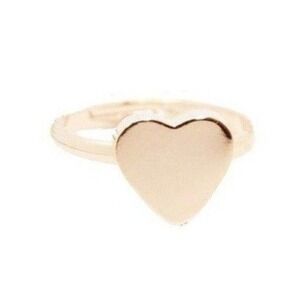 T+J Designs Adjustable Gold Tone Heart Ring *NEW*